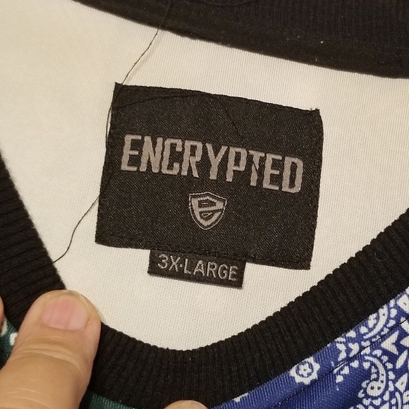 Encripted Hustle Shirt Skater Pull Over Short Sleeve Patchwork Big & Tall 3XL - Picture 3 of 9